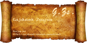 Gajdusek Zsuzsa névjegykártya
